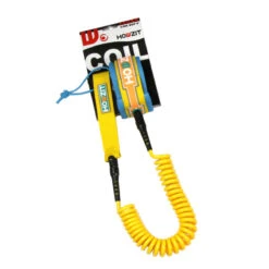 LEASH DE SUP HOWZIT COIL JAUNE/BLEU 9' -Kayak Gonflable Soldes leash de sup howzit coil jaune bleu 9 1 6