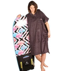 PONCHO AFTER ESSENTIAL WAVES NOIR TU -Kayak Gonflable Soldes poncho after essential waves noir tu 2