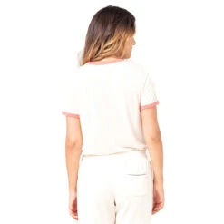 T-SHIRT RIP CURL TIKI RINGER BEIGE FEMME -Kayak Gonflable Soldes t shirt rip curl tiki ringer beige femme 2